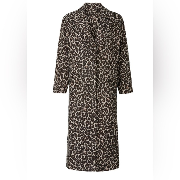 Victor Alfaro Leopard Jacquard Coat, EUC - Picture 2 of 13